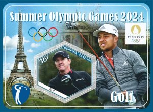 Stamps. Olympic games  2024 in Paris. Golf 2022 6 sheets perforated