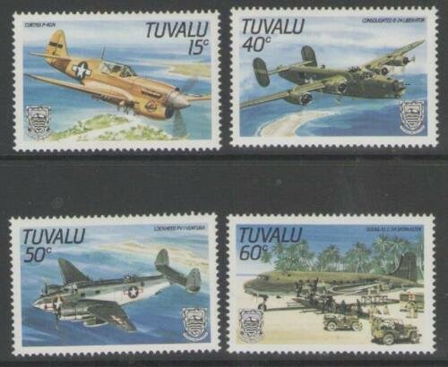 Tuvalu SG329/32 1985 de la Segunda Guerra Mundial Aviones estampillada sin montar o nunca montada 