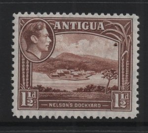 Antigua 1943 SG100a One & Half Penny, KGVI, mounted mint