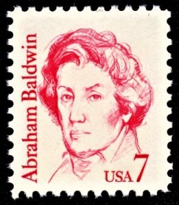 US 1850 MNH VF 7 Cent Abraham Baldwin Statesman