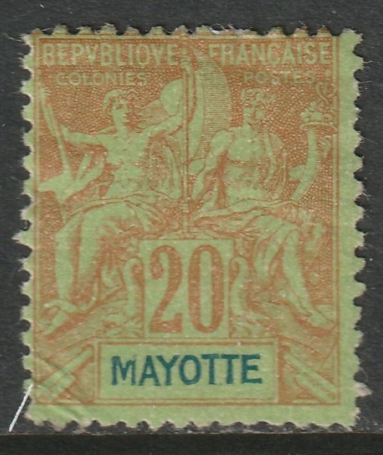 Mayotte 1892 Sc 9 MH DG