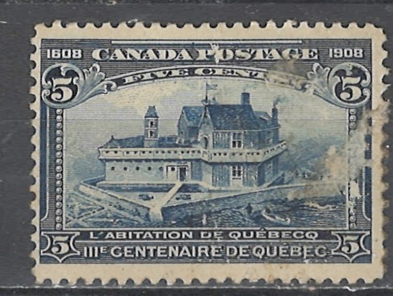 COLLECTION LOT # 3977 CANADA #99 MH (FAULTY) 1908 CV+$85