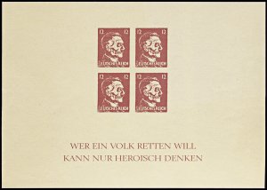 4675: Germany: 1944 Operation Cornflakes, 12pf forgery produced by the O.S.S MNH