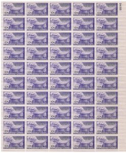 #C42 – 10c U.S. Post Office Building – MNH OG Sheet