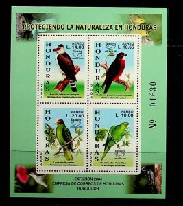 HONDURAS Sc C1155 NH SOUVENIR SHEET OF 2004 - BIRDS - EAGLES