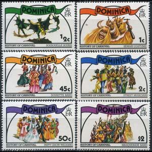 DOMINICA 1978 - Scott# 555-60 Carnival Set of 6 NH