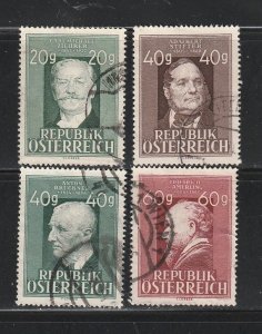 Austria 516-519 Set U Famous People (C)
