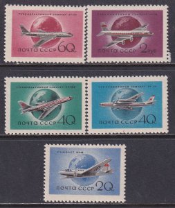 Russia 1958-9 Sc 2147-51 Soviet Civil Aviation Aircraft Stamp MH