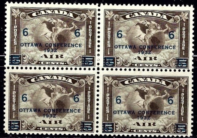 Canada C4 MNH 1932 Block of 4 (ak1859)