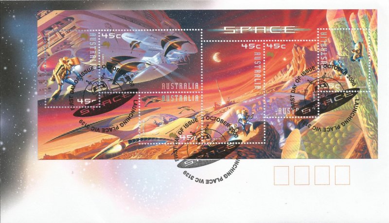 Australia FDC Space October 2000 excellen condition #!