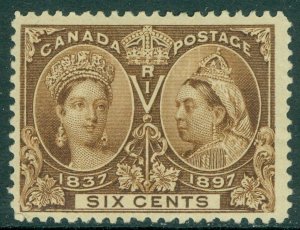 EDW1949SELL : CANADA 1897 Sc #55 VF, Mint OG Fresh with large margins. Cat $230