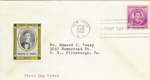 886 3c  Famous American Artists  - First Day Cover