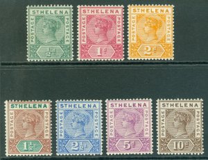 SG 46-52 St Helena 1880-87. ½d to 10d set of 7. Lightly mounted mint CAT £80