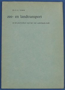 Netherlands Indies Zee en land transport in het postverkeer met het vml.