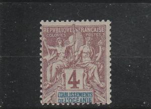 French Polynesia  Scott#  3  MH  (1892 Navigation & Commerce)