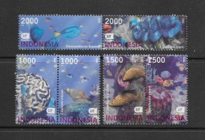 FISH & CORAL - INDONESIA #1992-4  MNH