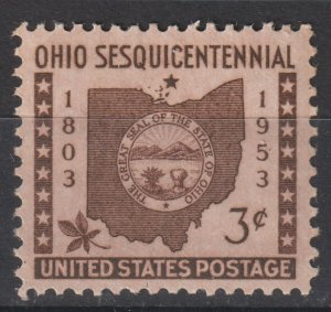 U.S.  Scott# 1016 1952 VF MNH Ohio Statehood