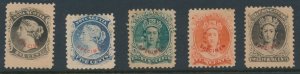 Nova Scotia Senf Forgeries sold by Fournier 5 Different Values Mint Hinged