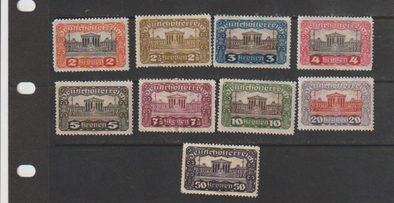 Austria Scott # 219-226 & 248 MLH