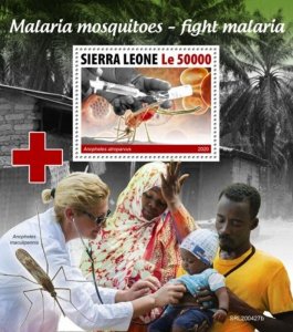 Sierra Leone - 2020 Malaria Mosquitoes & Red Cross - Souvenir Sheet - SRL200427b