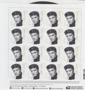 2015 USA Elvis Presley SA Imperf FS (Scott 5009a) MNH