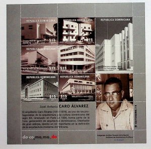 DOMINICAN REP. Sc 1611 NH MINISHEET OF 2017 - MODERN BUILDINGS - (CT5)