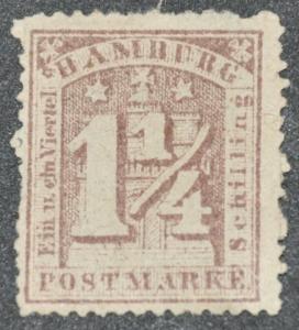 DYNAMITE Stamps: Hamburg Scott #22  UNUSED