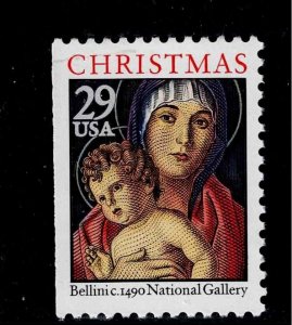 US Scott #2710V, Single 1992 Christmas 29c VF MNH