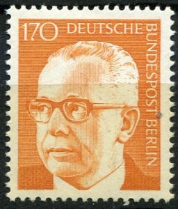 Berlin Sc#9N300A MNH, 170p org, Federal President Dr. Gustav Heinemann (1972)