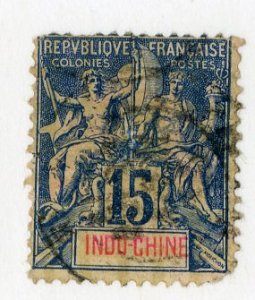 FRENCH INDOCHINA 10 USED SCV $2.25 BIN $1.00 TRADE