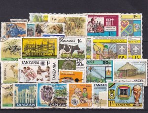 SA26d Tanzania 1960's - 1980's selection of used stamps