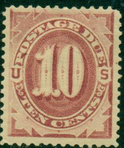 #J26 10¢ F-VF HR SMALL SPOT ON BACK BL8674