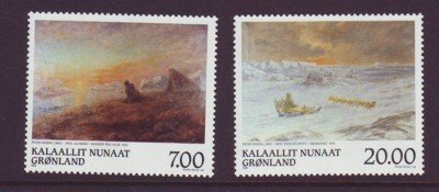 Greenland Sc 349-350 1999 Rosing Paintings stamps mint NH