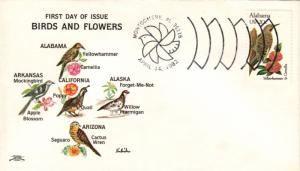 #1953 Alabama Birds - Flowers Colonial FDC