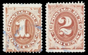 Scott J15-J16 1c & 2c Postage Due Used Fine Cat $13
