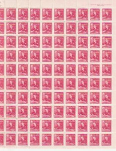 #304 Canada Mint OGNH complete sheet of 100 PB #1 folded once