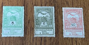 1914, War Fund , 5+2, 6+2, 10+2 Filler, unused with watermarks