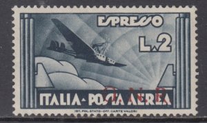 ITALY RSI -GNR Brescia A125/Ib - cv 7900$ Signed Biondi MH* Overprint shifted