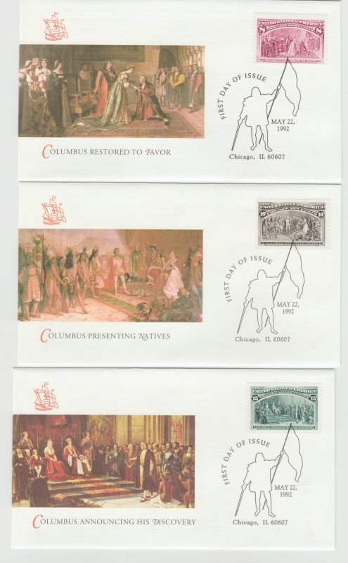 FDC Set 16 First Day Covers # 2624 a-d - 2629 a Voyages of Columbus Fleetwood