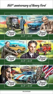 SIERRA LEONE - 2023 - Henry Ford - Perf 6v Set - Mint Never Hinged