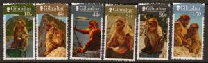 GIBRALTAR SG1415/20  2011 BARBARY MACAQUE MNH 