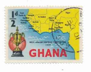 Ghana 1959 Scott 61 used - 1/2p, West African Soccer cup