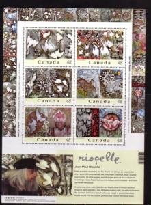 Canada Sc  2002 2003 Riopelle Painting stamp sheet mint NH