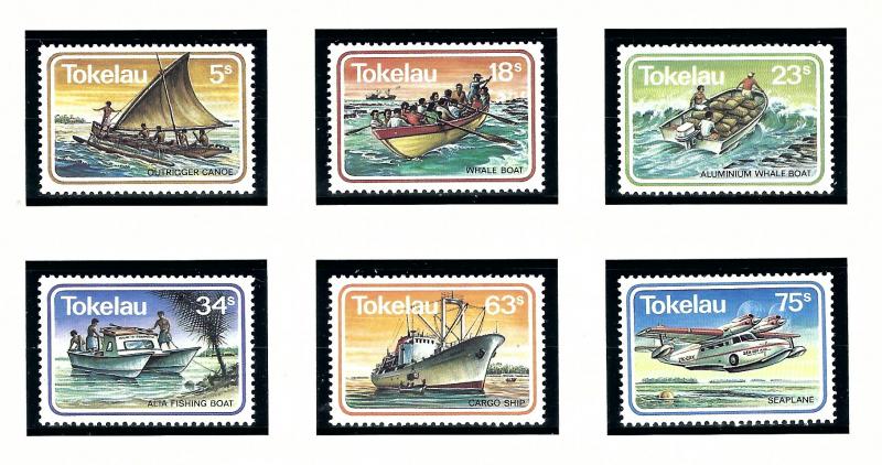 Tokelau Is 91-96 MNH 1983 Boats and Planes