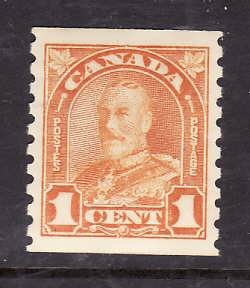 Canada-Sc#178-Unused 1c orange coil-KGV Arch-og-hinged -1930-31-id117-