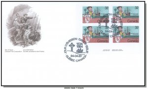 Canada FDC #1011 PB LL - Cartier and ship (1984) 32¢