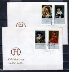 German Dem. Rep. Scott cat. 2132-2135. Paintings issue. 2 First day covers. ^