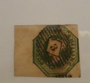 GB #5 1 shilling green