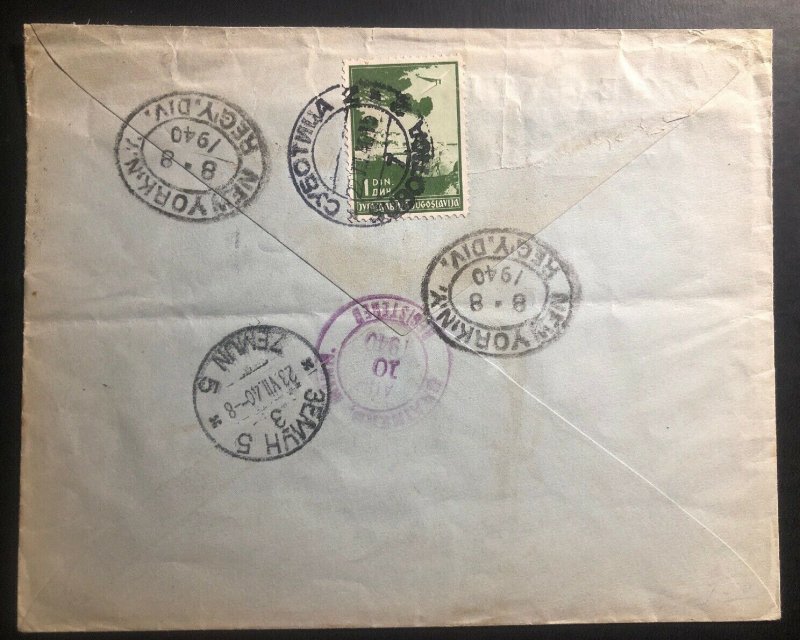 1940 Subotica Yugoslavia airmail Commercial Cover To Brainerd MN USA Sc#C12