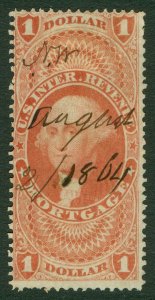 EDW1949SELL : USA 1862. Scott #R73c Used, VF. A Fresh & Choice stamp. Cat $200.